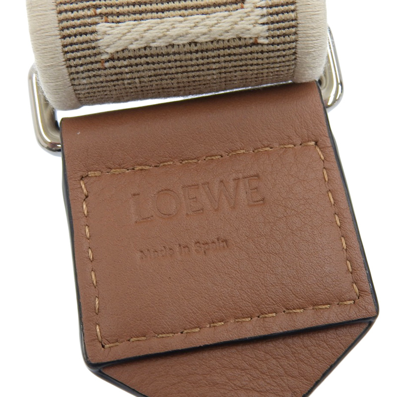 http://ロエベ%20LOEWE%20アナグラム%20ショルダーストラップ%20ジャガード/レザー%20ナチュラル/タン%20C073T87X01%20中古%20OBB0576