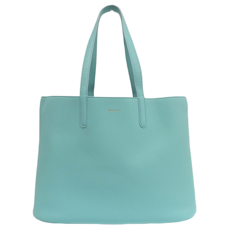 ティファニー TIFFANY & Co. トートバッグ レザー ブルー 中古 TI0147