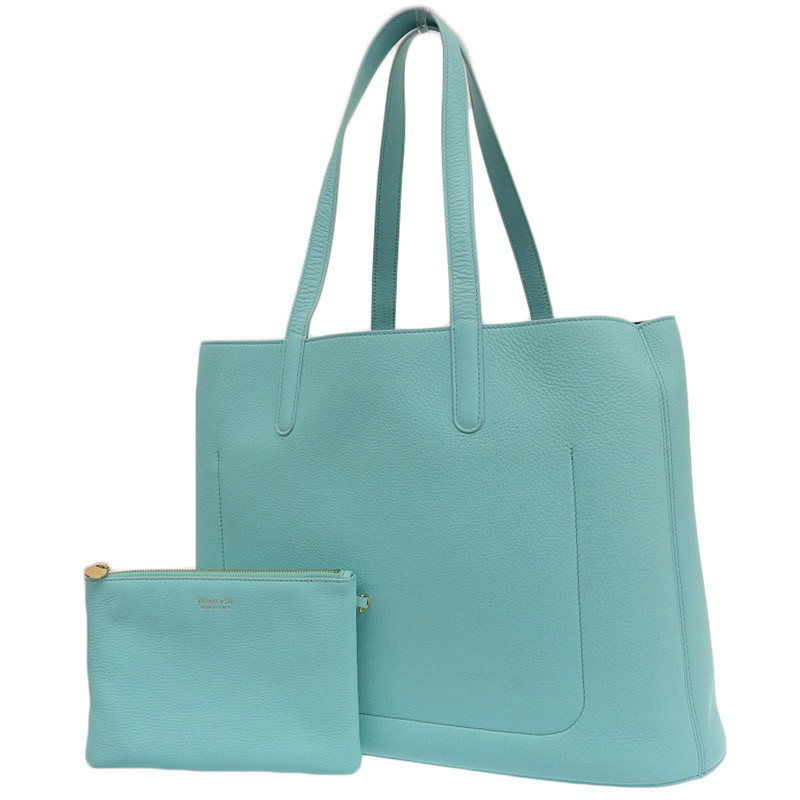 http://ティファニー%20TIFFANY%20&%20Co.%20トートバッグ%20レザー%20ブルー%20中古%20TI0147