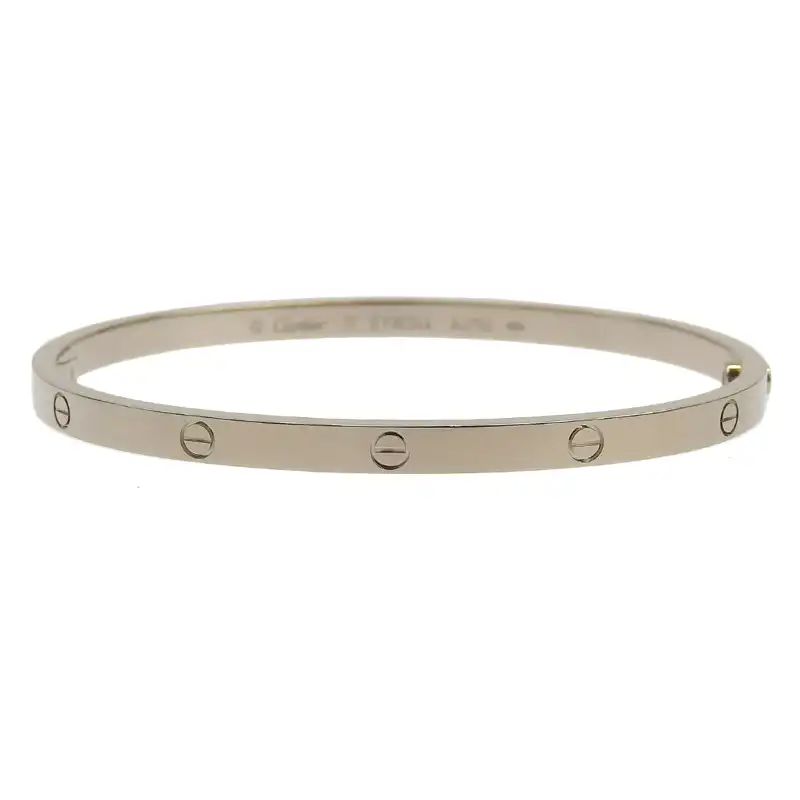 http://カルティエ%20CARTIER%20ラブブレス%20スモール%20ブレスレット%20K18WG%20#17%20中古%20CA0466