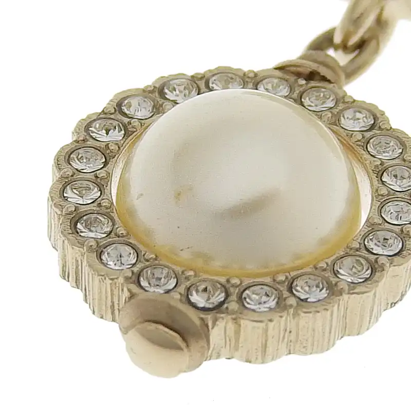 http://シャネル%20CHANEL%20ココマーク%20ネックレス%20フェイクパール%20ラインストーン%20ゴールド色%20B20V%20中古%20CH0959
