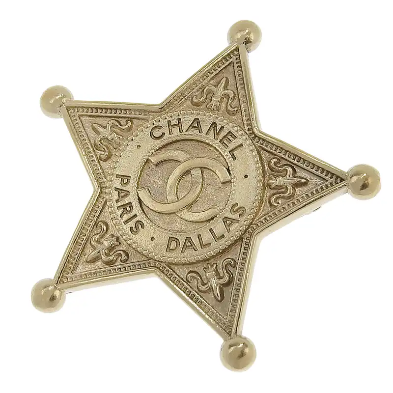 シャネル CHANEL ココマーク スター ブローチ ゴールド色 B14A 中古 CH0965