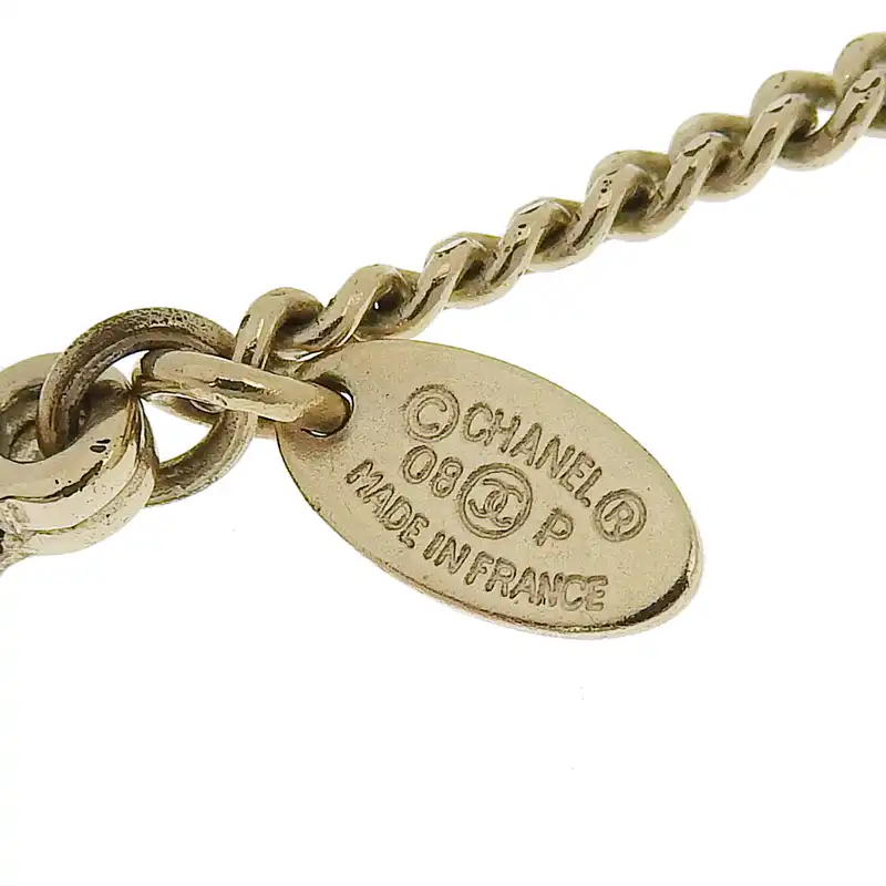 http://シャネル%20CHANEL%20ココマーク%20ネックレス%20フェイクパール%20ラインストーン%20ゴールド色%2008P%20中古%20CH0978