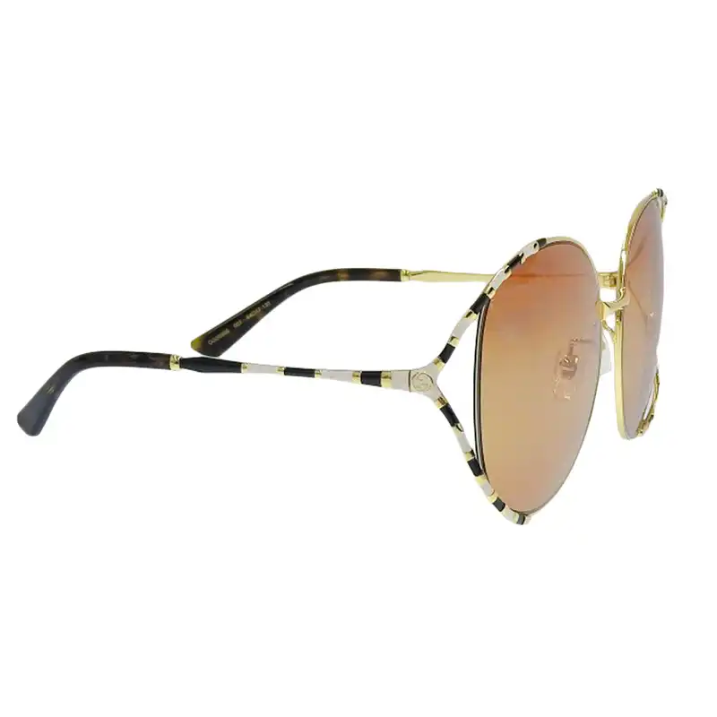 http://グッチ%20GUCCI%20サングラス%20ラウンド%20ゴールド&ブラウン%20GG0595S%20中古%20GU0613