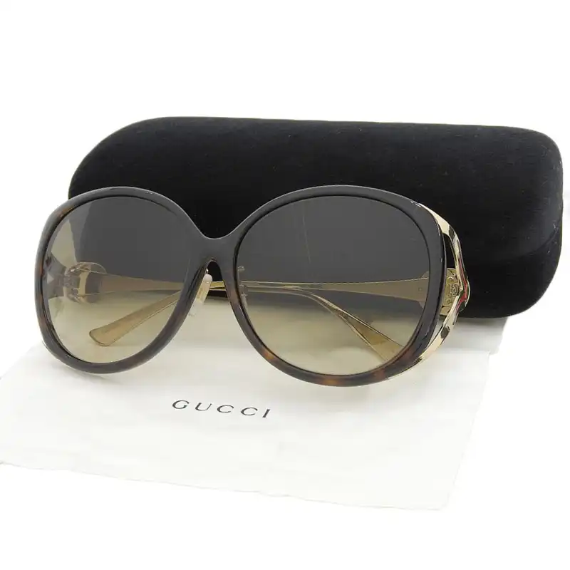 http://グッチ%20GUCCI%20シェリーライン%20サングラス%20ゴールド&ブラウン%20GG0226SK%20中古%20GU0614