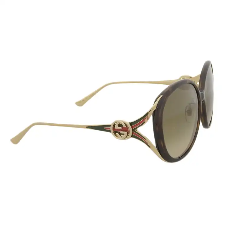 http://グッチ%20GUCCI%20シェリーライン%20サングラス%20ゴールド&ブラウン%20GG0226SK%20中古%20GU0614