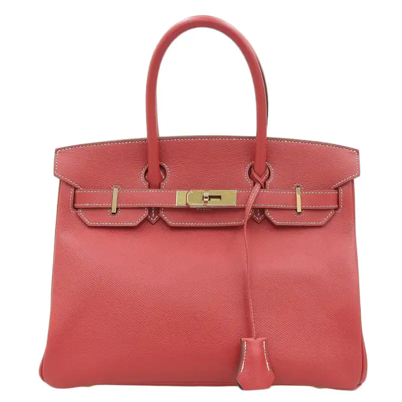 エルメス HERMES キャンディバーキン30 ハンドバッグ エプソン ルージュカザック/ブルータラサ □P刻印 2012年 中古 HE0972