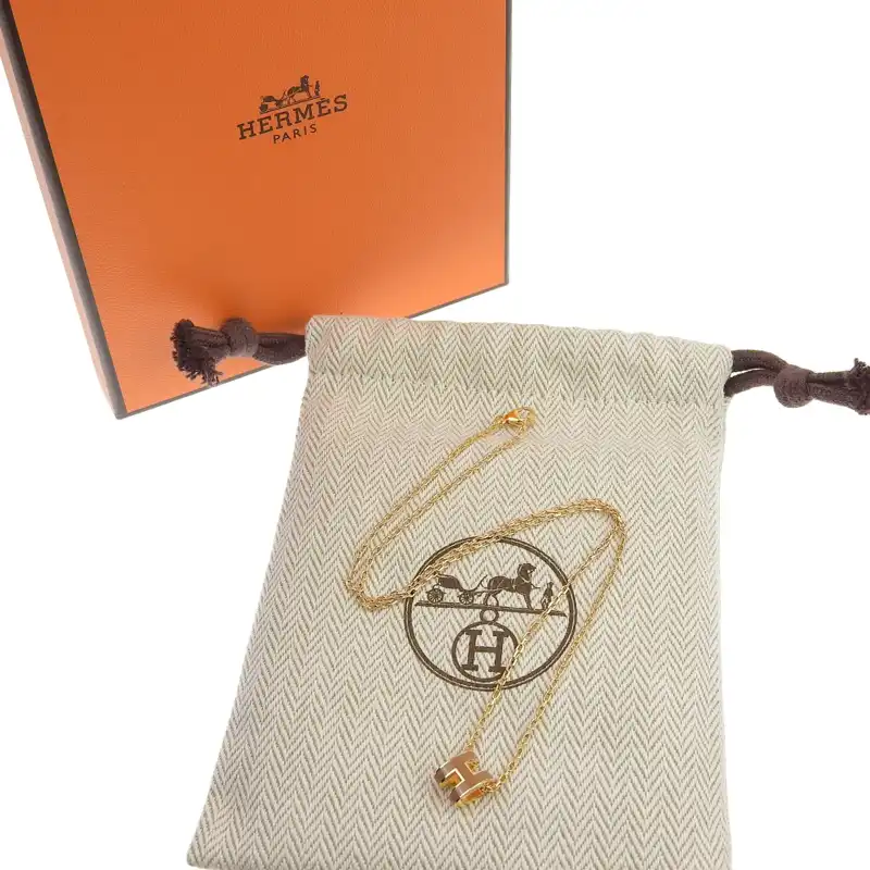 http://エルメス%20HERMES%20ミニポップアッシュ%20ネックレス%20GP%20ブラウン/ゴールド色%20中古%20HE0980