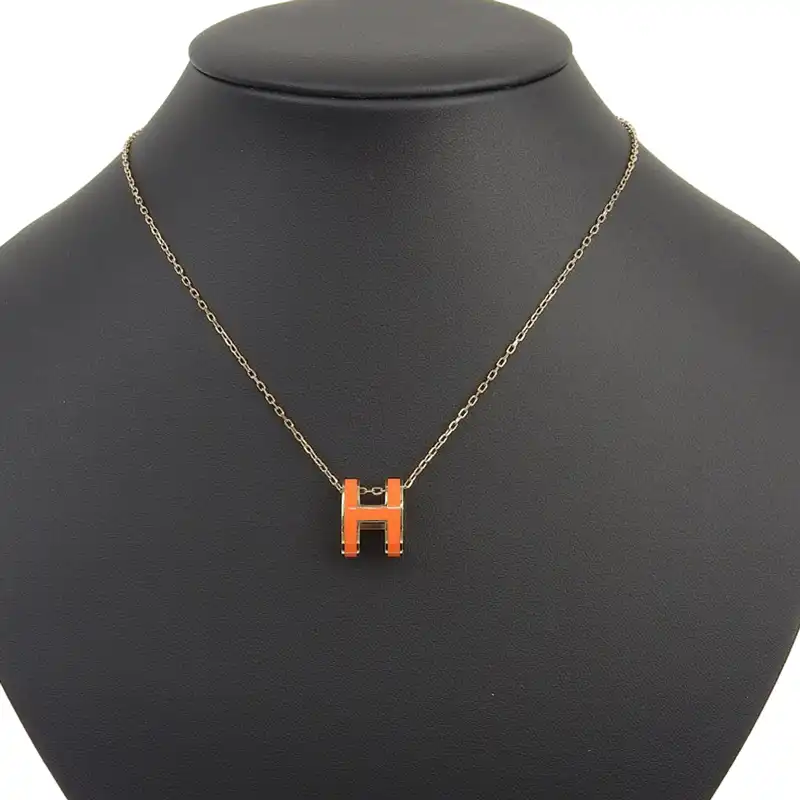 http://エルメス%20HERMES%20ポップアッシュ%20ネックレス%20GP%20オレンジ/ゴールド色%20中古%20HE0982