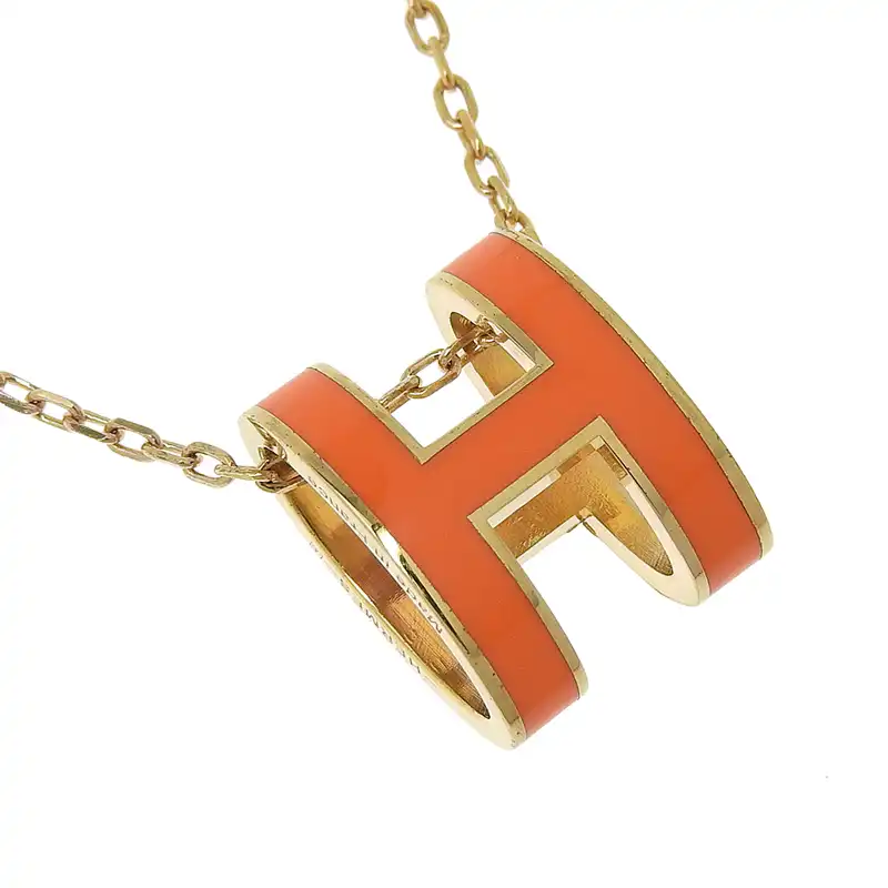 http://エルメス%20HERMES%20ポップアッシュ%20ネックレス%20GP%20オレンジ/ゴールド色%20中古%20HE0982