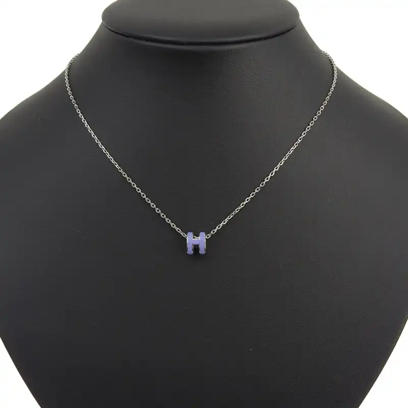 http://エルメス%20HERMES%20ミニポップアッシュ%20ネックレス%20ラベンター/シルバー色%20中古%20HE0983