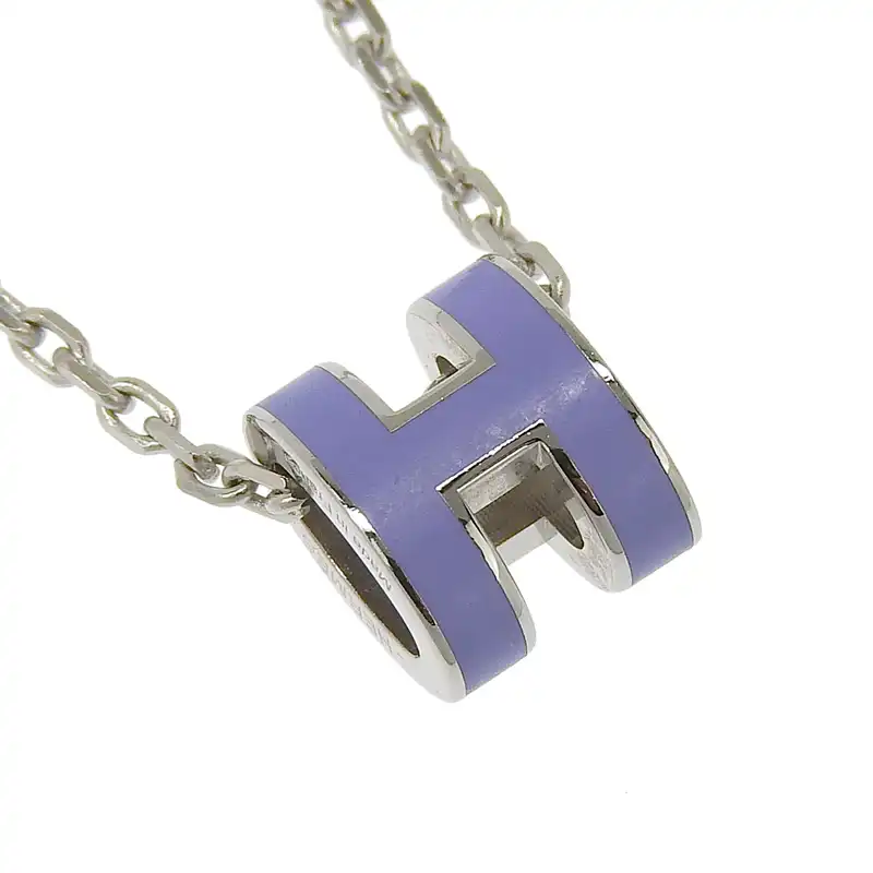 http://エルメス%20HERMES%20ミニポップアッシュ%20ネックレス%20ラベンター/シルバー色%20中古%20HE0983