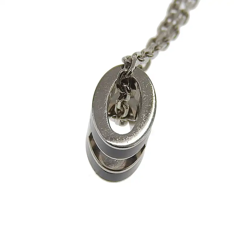 http://エルメス%20HERMES%20ミニポップアッシュ%20ネックレス%20ブラック/シルバー色%20中古%20HE0994