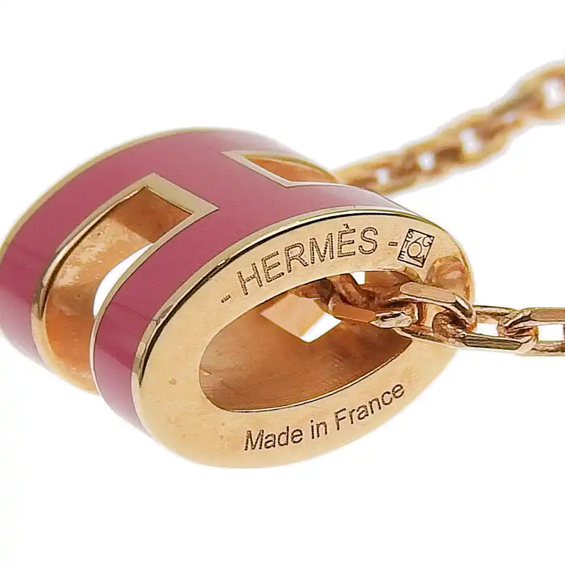 http://エルメス%20HERMES%20ミニポップアッシュ%20ネックレス%20GP%20ピンク/ゴールド色%20中古%20HE0995