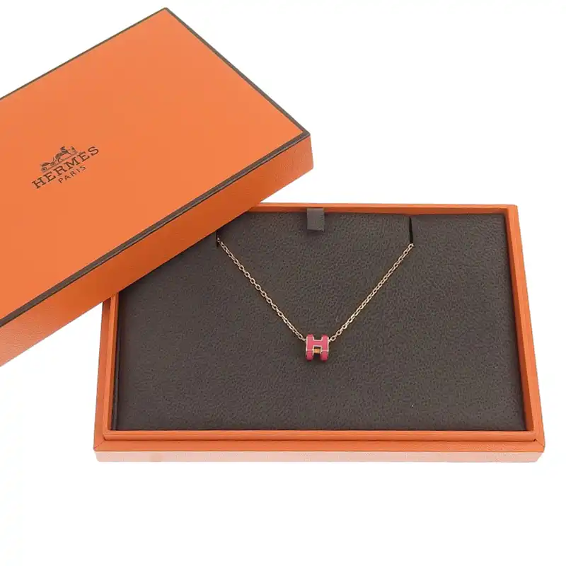 http://エルメス%20HERMES%20ミニポップアッシュ%20ネックレス%20GP%20ピンク/ゴールド色%20中古%20HE0995