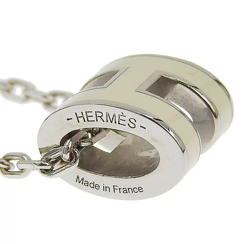 http://エルメス%20HERMES%20ミニポップアッシュ%20ネックレス%20ホワイト/シルバー色%20中古%20HE0999