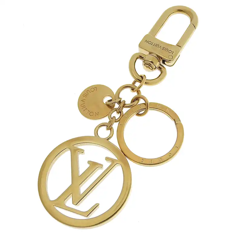 ルイヴィトン LOUIS VUITTON ポルトクレ・LVサークル バッグチャーム キーホルダー GP ゴールド色 M68000 中古 LV1638