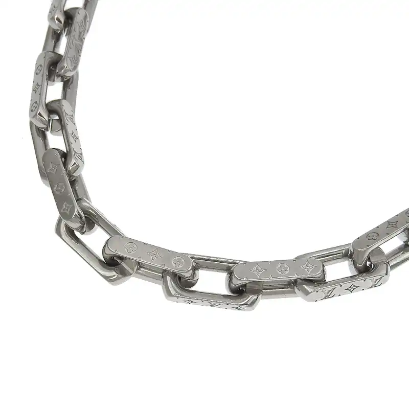 ルイヴィトン LOUIS VUITTON ネックレス コリエチェーン・モノグラム シルバー色 M64196 中古 LV1662