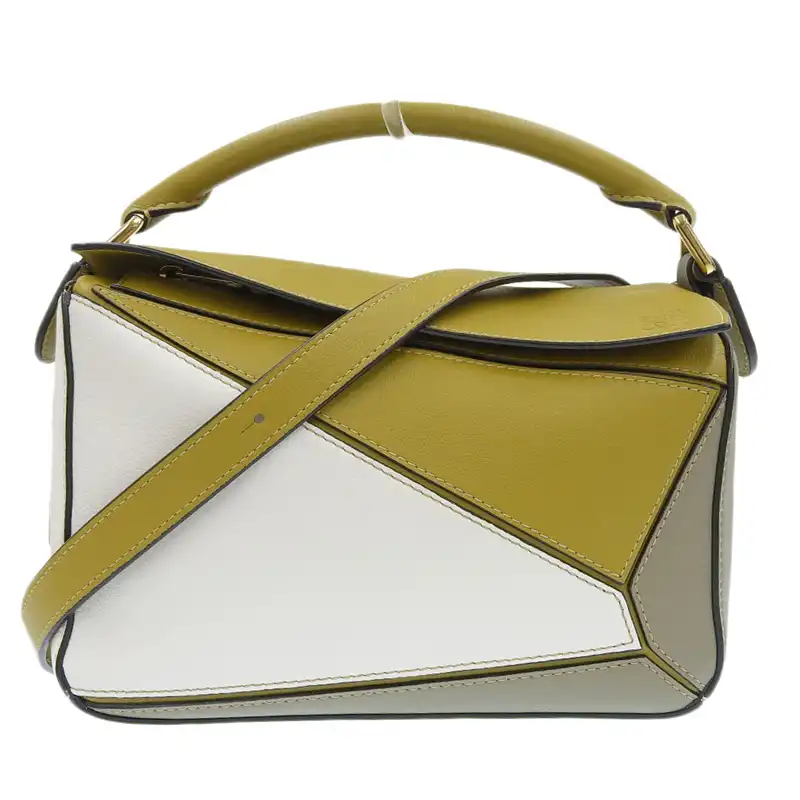 ロエベ LOEWE パズルバッグ スモール 2WAYバッグ ハンドバッグ ショルダーバッグ レザー マルチカラー 中古 OB2159