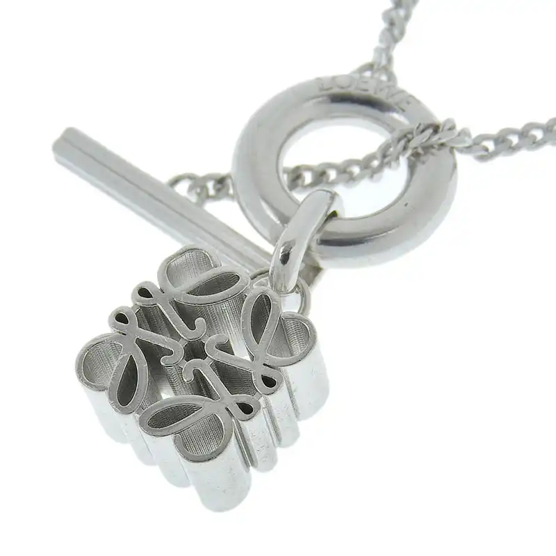 ロエベ LOEWE アナグラム ネックレス SV925 中古 OBJ0287