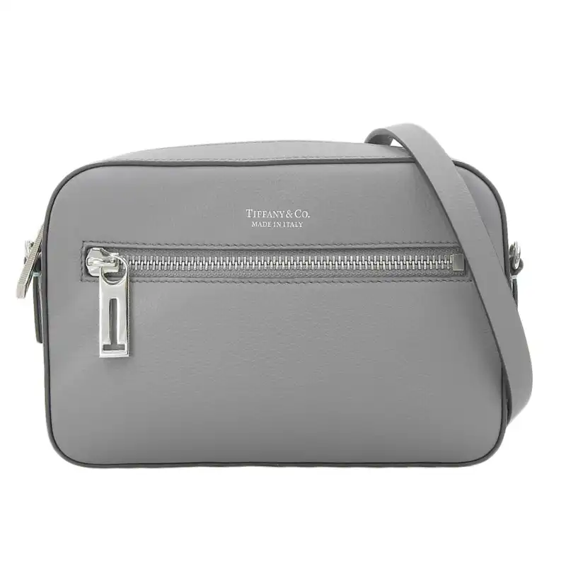 http://ティファニー%20TIFFANY%20&%20Co.%20ショルダーバッグ%20ポシェット%20レザー%20グレー%20美品%20TI0140