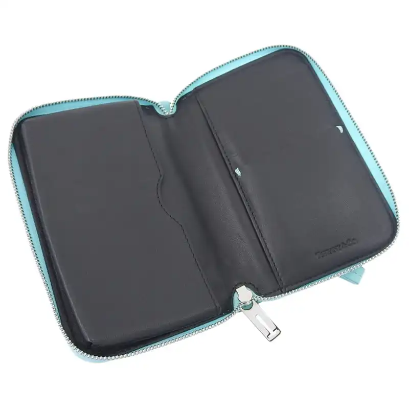 http://ティファニー%20TIFFANY%20&%20Co.%20マルチケース%20レザー%20ティファニーブルー%20中古%20TI0141