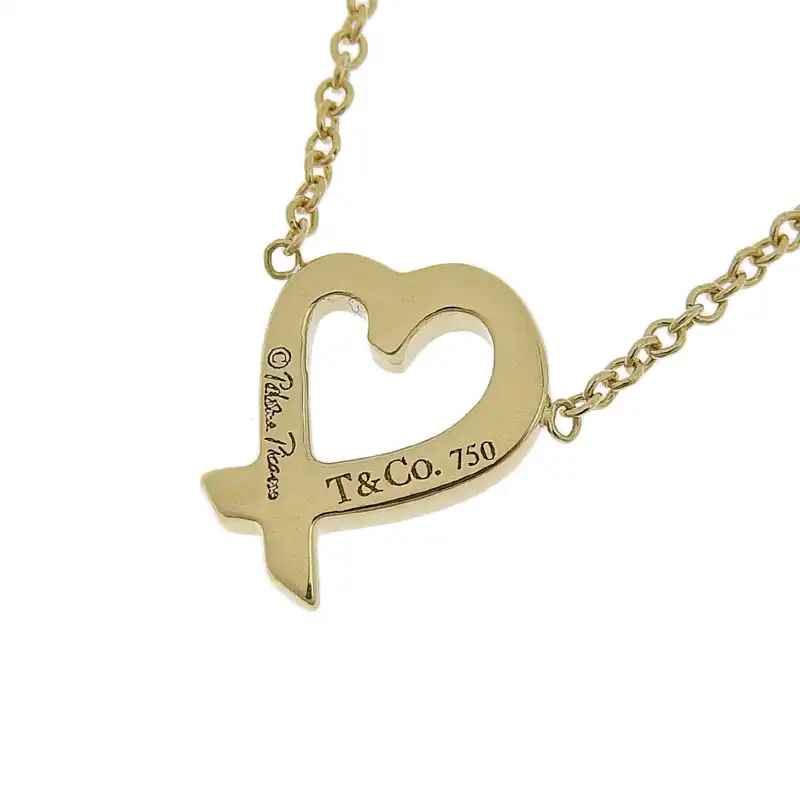 http://ティファニー%20TIFFANY%20&%20Co.%20ラヴィングハート%20ネックレス%20K18%20中古%20TI0146