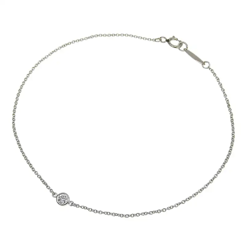 http://ティファニー%20TIFFANY%20&%20Co.%20バイザヤード%20ブレスレット%20Pt950%20プラチナ%20ダイヤモンド%20中古%20TI0148
