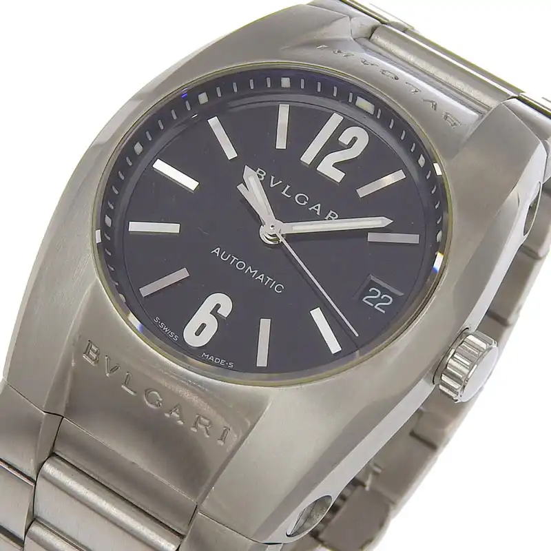 http://ブルガリ%20BVLGARI%20エルゴン%20メンズ%20自動巻き%20腕時計%20SS%20ブラック文字盤%20EG35S%20中古%20BV0152