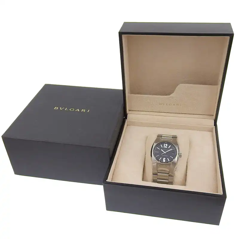 http://ブルガリ%20BVLGARI%20エルゴン%20メンズ%20自動巻き%20腕時計%20SS%20ブラック文字盤%20EG35S%20中古%20BV0152