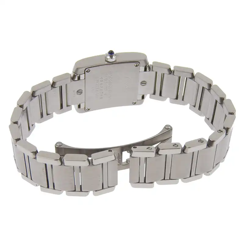 http://カルティエ%20CARTIER%20タンクフランセーズSM%20レディース%20クォーツ%20腕時計%2011Pダイヤモンド%20SS%20シルバー文字盤%20WE110006%20中古%20CA0465