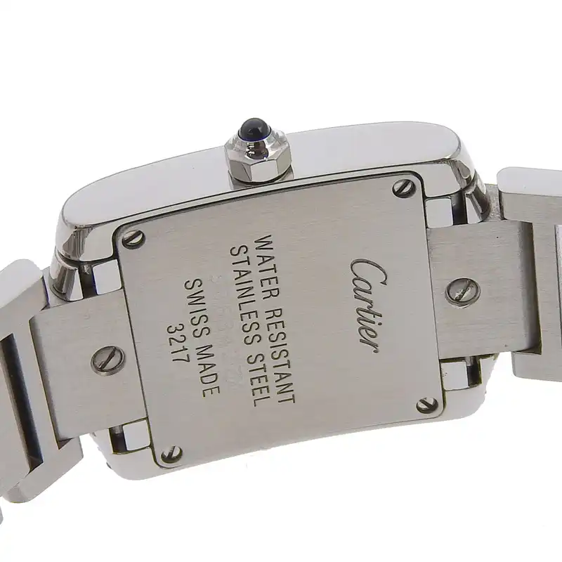 http://カルティエ%20CARTIER%20タンクフランセーズSM%20レディース%20クォーツ%20腕時計%20ダイヤベゼル%20SS%20ホワイト文字盤%20W4TA0008%20中古%20CA0472