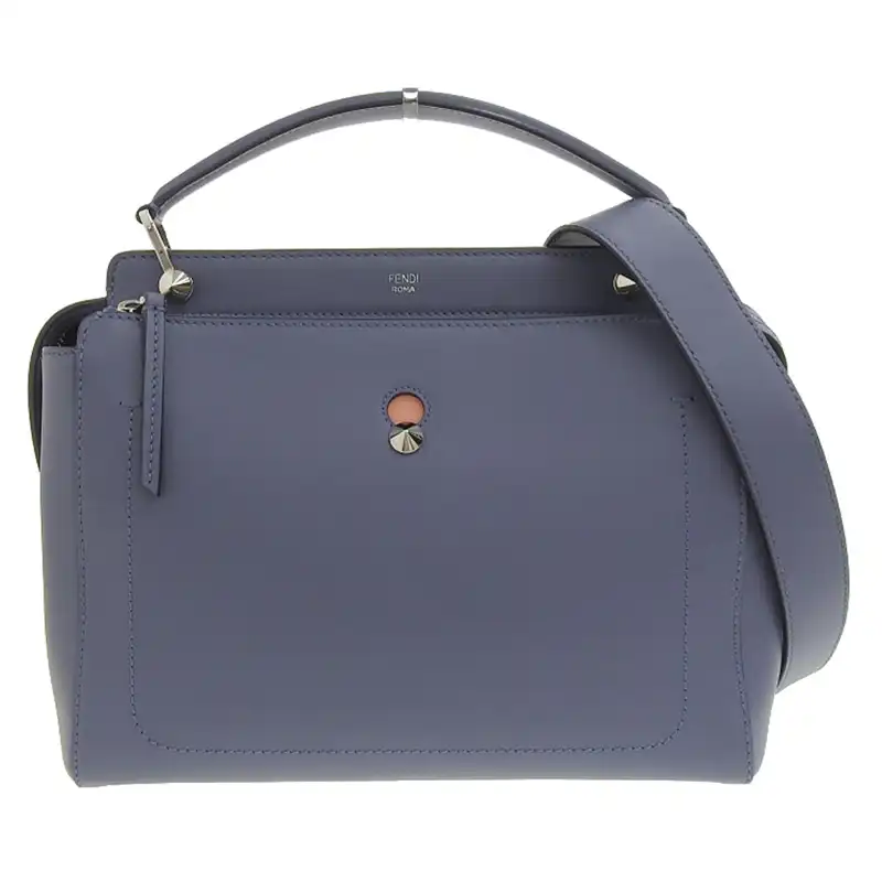 フェンディ FENDI ドットコム 2WAYバッグ ハンドバッグ ショルダーバッグ レザー ブルー 8BN293 中古 OB2249