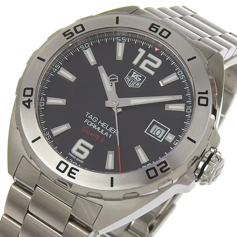 http://タグホイヤー%20TAG%20HEUER%20フォーミュラ1%20メンズ%20自動巻き%20腕時計%20SS%20ブラック文字盤%20WAZ-2113%20中古%20OW0445