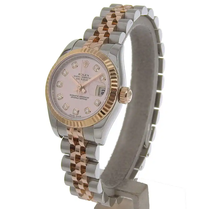 http://ロレックス%20ROLEX%20デイトジャスト%20レディース%20自動巻き%20腕時計%20SS/PG%2010Pダイヤ%20ピンク文字盤%20Z番%202006年%20179171G%20中古%20RO0291