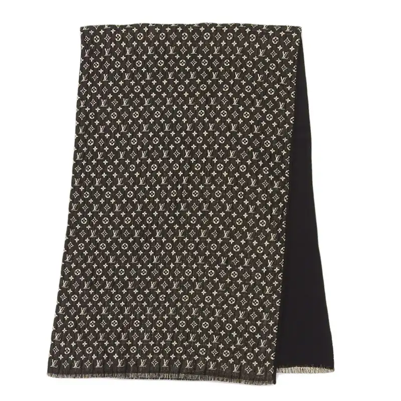 ルイヴィトン LOUIS VUITTON エトールモノグラム ソーグリッター ストール シルク/ポリエステル ノワール M73938 中古 LV1670