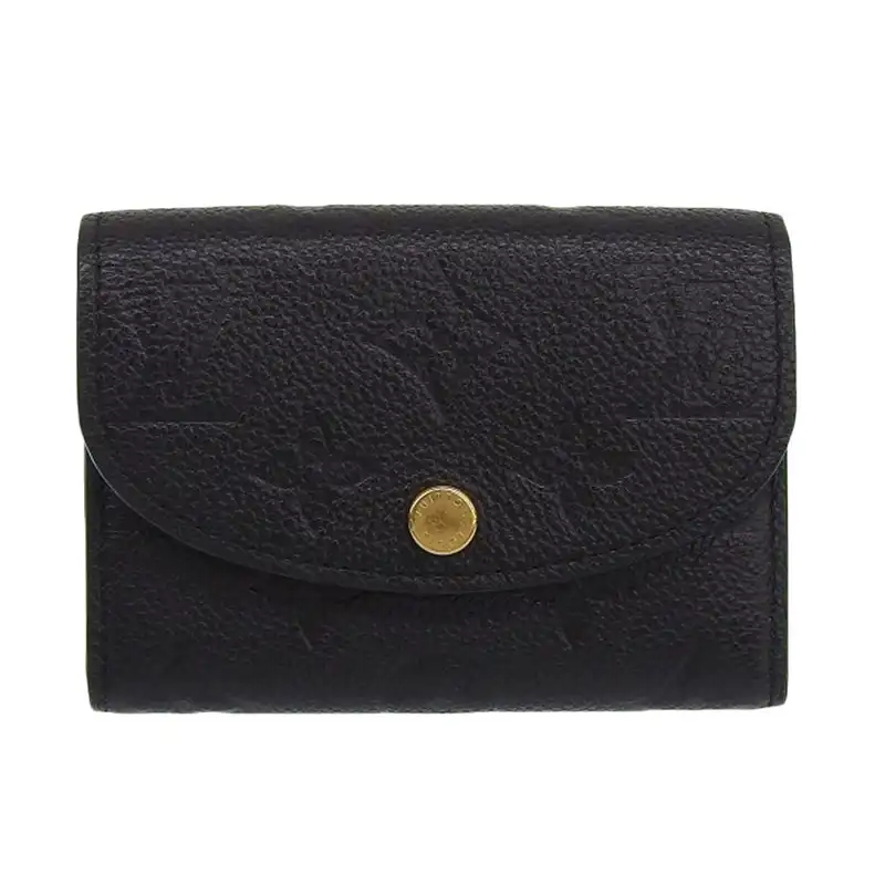 ルイヴィトン LOUIS VUITTON モノグラム・アンプラント ポルトモネ・ロザリ コインケース 小銭入れ ノワール M81455 中古 LV1672