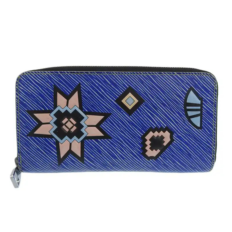 ルイヴィトン LOUIS VUITTON エピ デニム サマー・スターダスト ジッピーウォレット 長財布 ブルー M61494 中古 LV1680