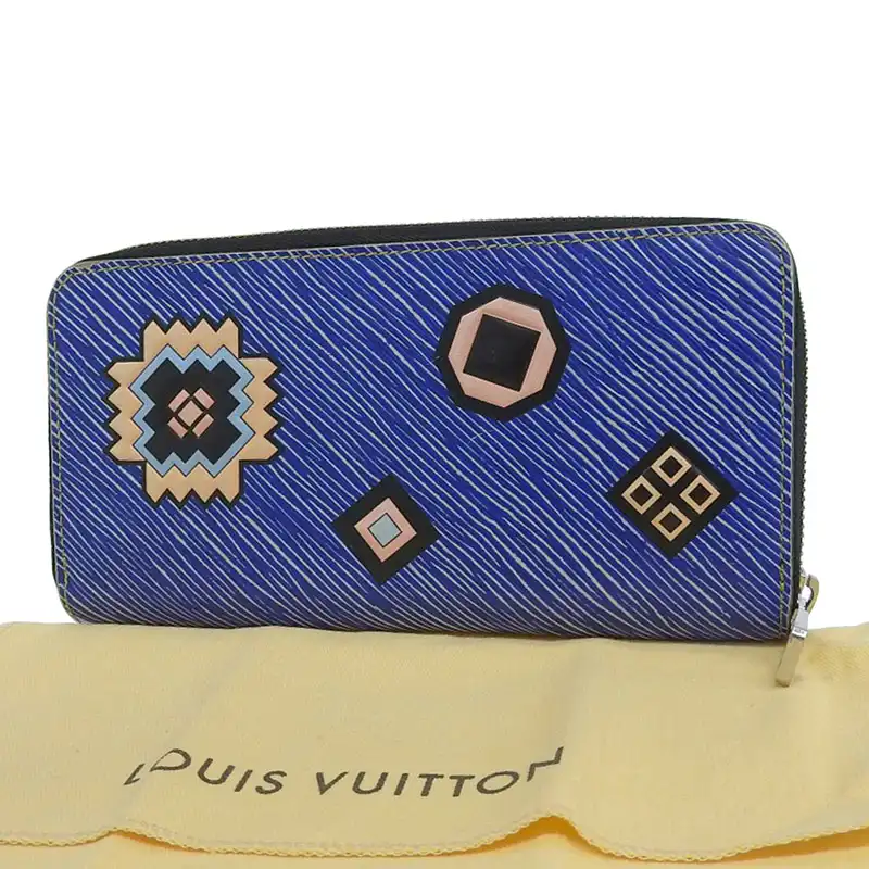 http://ルイヴィトン%20LOUIS%20VUITTON%20エピ%20デニム%20サマー・スターダスト%20ジッピーウォレット%20長財布%20ブルー%20M61494%20中古%20LV1680