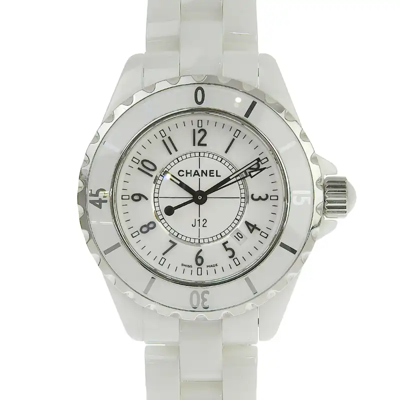 シャネル CHANEL J12 レディース クォーツ 腕時計 SS/セラミック ホワイト文字盤 H0968 中古 CH0967