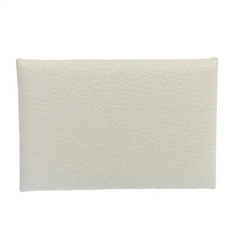 エルメス HERMES カルヴィ カードケース 名刺入れ レザー ホワイト U刻印 2022年 美品 HE1111