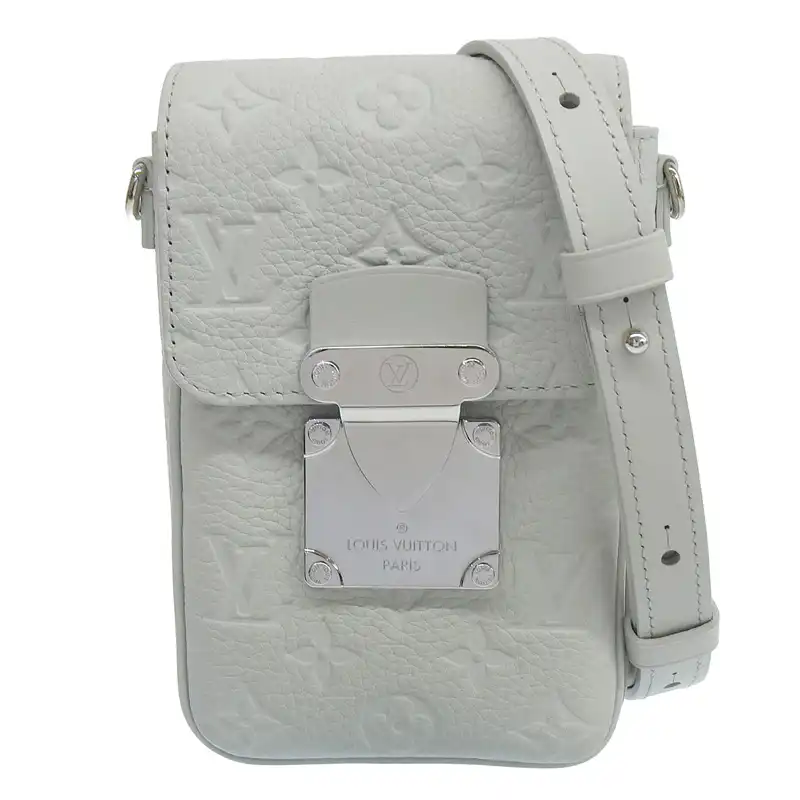 ルイヴィトン LOUIS VUITTON Sロックヴェルティカルウェアラブルウォレット ショルダー トリヨン グレー系 M82568 中古 LV1686