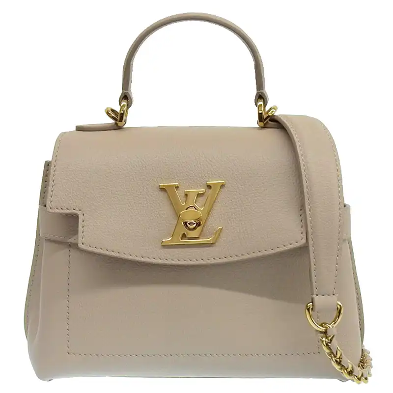 ルイヴィトン LOUIS VUITTON ロックミー・エヴァーMINI 2WAYバッグ ハンドバッグ ショルダー レザー グレージュ M21052 中古 LV1688