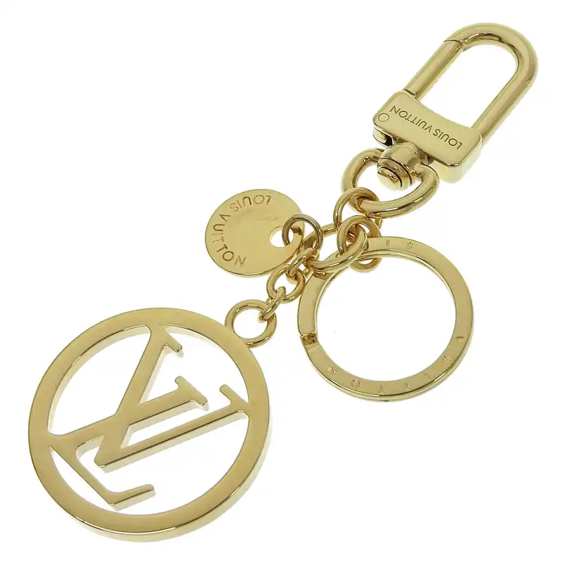 ルイヴィトン LOUIS VUITTON ポルトクレ・LVサークル バッグチャーム キーリング GP ゴールド色 M68000 中古 LV1692