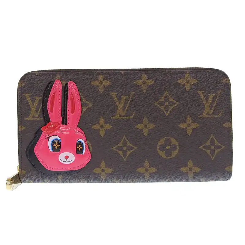 ルイヴィトン LOUIS VUITTON モノグラム ジッピーウォレット ラビット 長財布 M83689 中古 LV1804