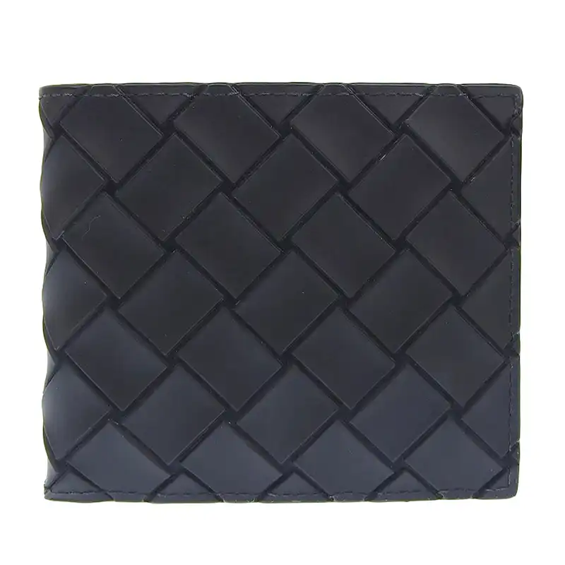 http://ボッテガヴェネタ%20BOTTEGA%20VENETA%20コンパクトウォレット%20二つ折り財布%20ラバー%20レザー%20ブラック%20749412VCPQ61128%20中古%20OBB0599