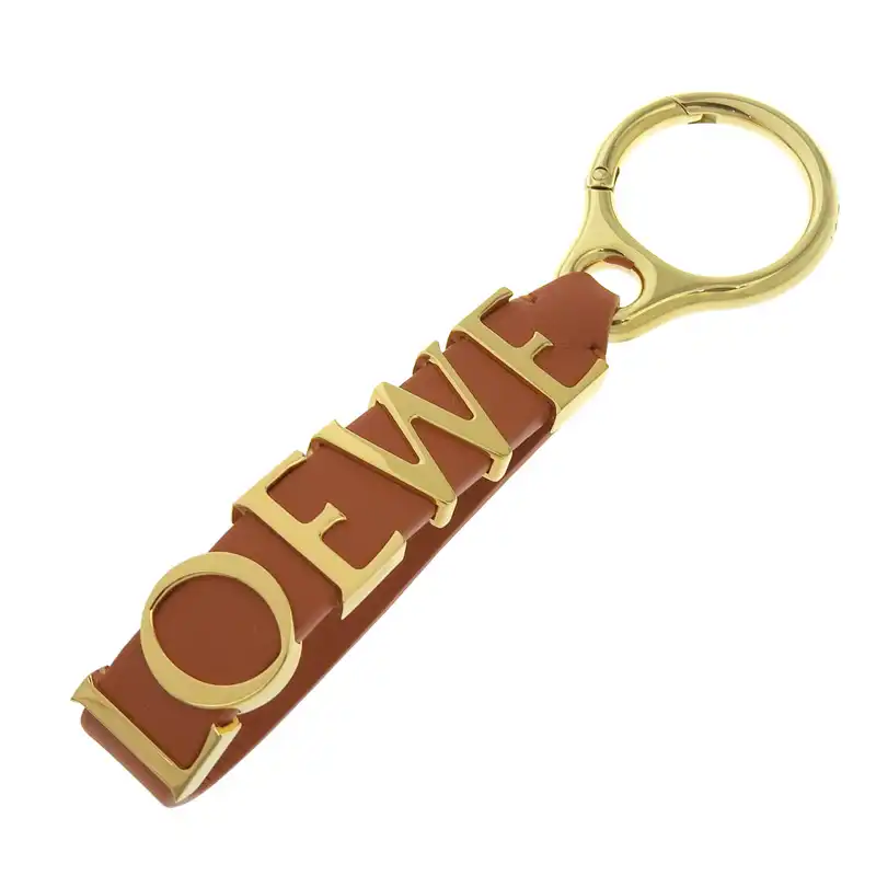 http://ロエベ%20LOEWE%20ボールド%20チャーム%20キーリング%20レザー%20真鍮%20メープルオレンジ/ゴールド%20CL13231X02%20美品%20OBJ0496