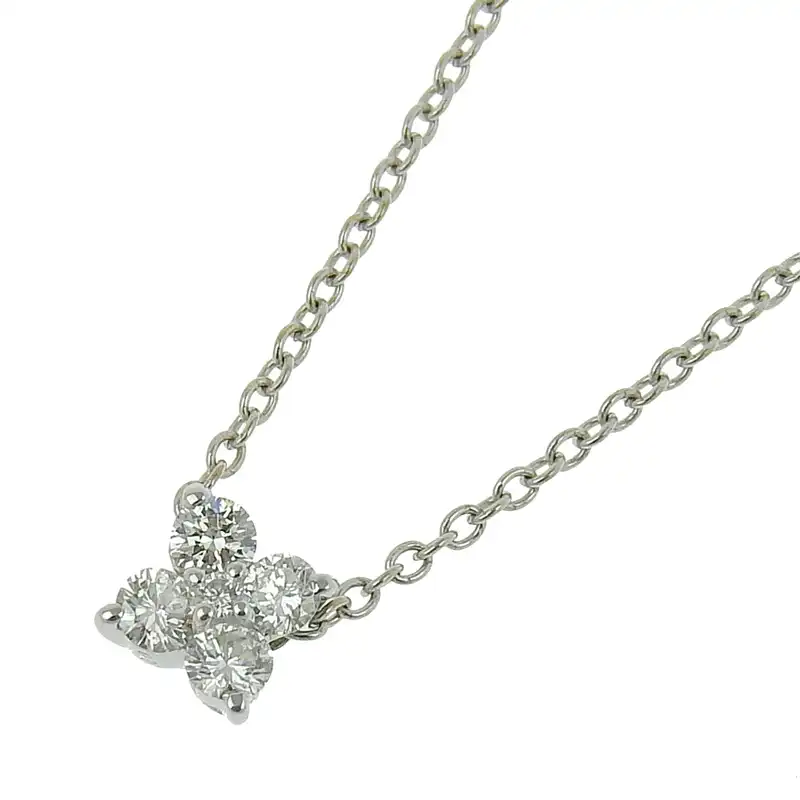 ポンテヴェキオ PONTE VECCHIO ネックレス K18WG ダイヤモンド 0.20ct 中古 OBJ0498