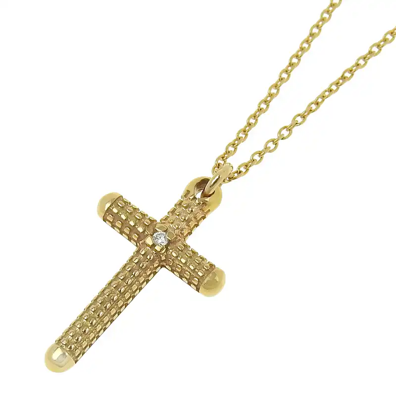 ダミアーニ DAMIANI メトロポリタンドリーム クロス ネックレス K18 ダイヤモンド 中古 OBJ0499