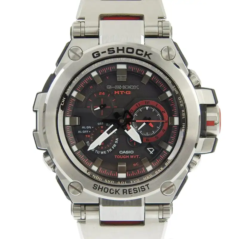 カシオ CASIO Gショック MT-G メンズ ソーラー電波 腕時計 SS ブラック文字盤 MTG-S1000D 中古 OW0450